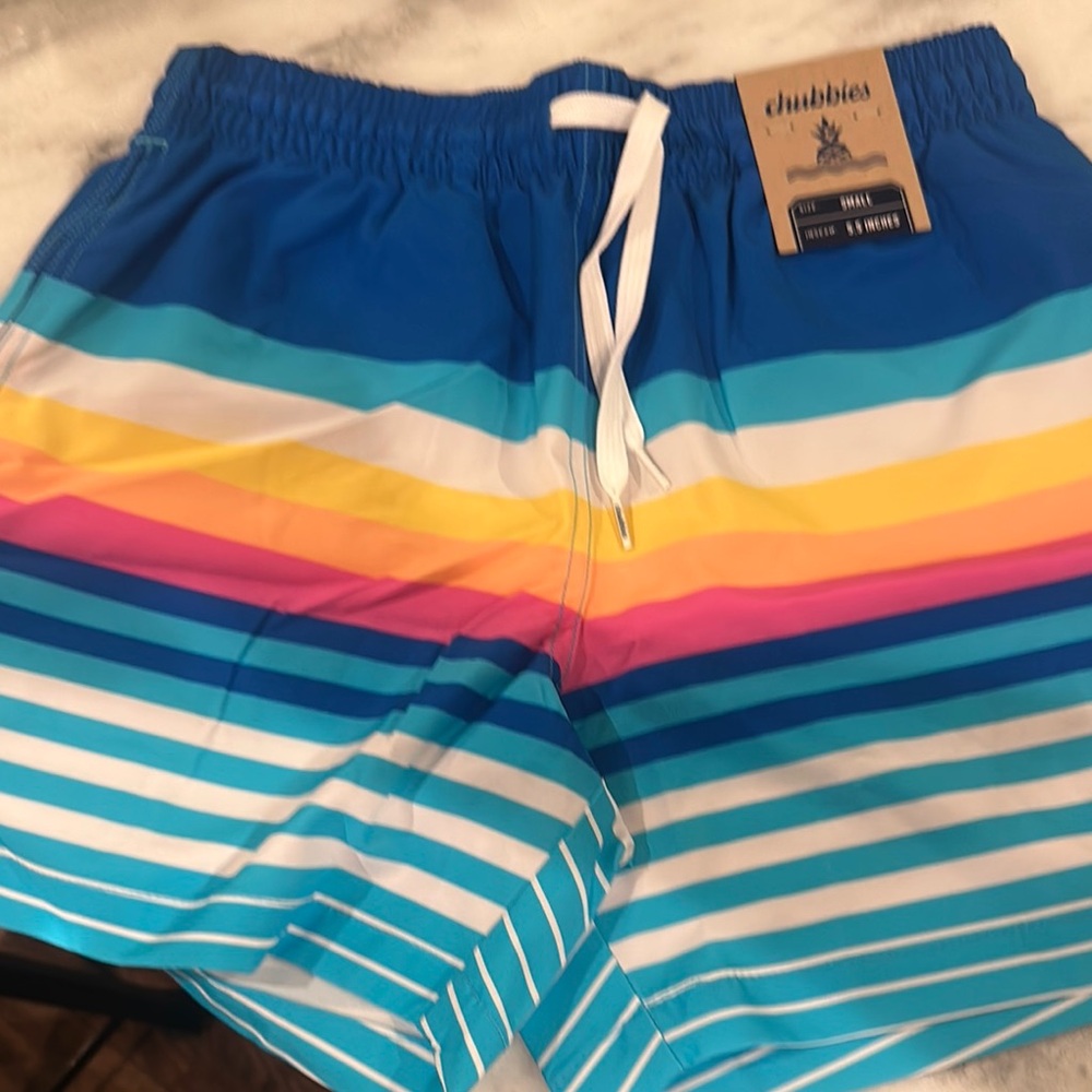 Chubbies Multicolor Striped Swim Trunks